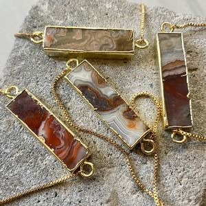 *Veronica* Mexican Agate Gold Crystal Boho Bracelet